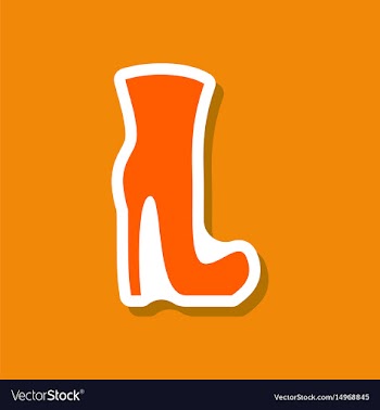 Paper sticker fashion footwear women high heel vector image