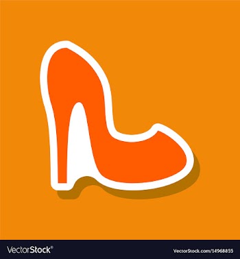 Paper sticker fashion footwear women high heel vector image