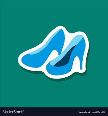 Paper sticker fashion footwear women high heel vector image