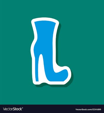 Paper sticker fashion footwear women high heel vector image