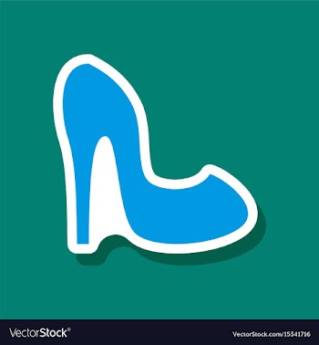 Paper sticker fashion footwear women high heel vector image