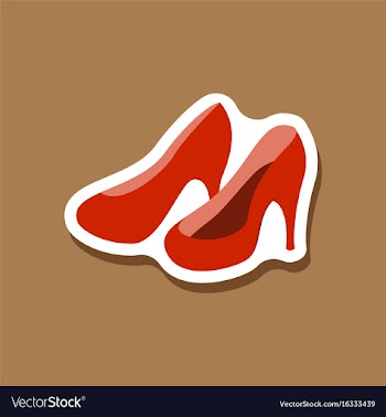 Paper sticker fashion footwear women high heel vector image