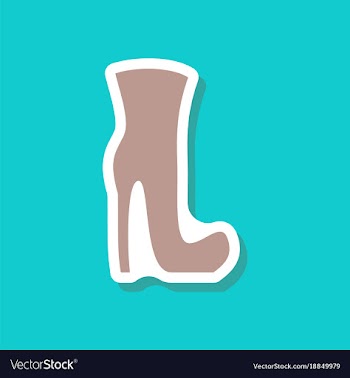 Paper sticker fashion footwear women high heel vector image