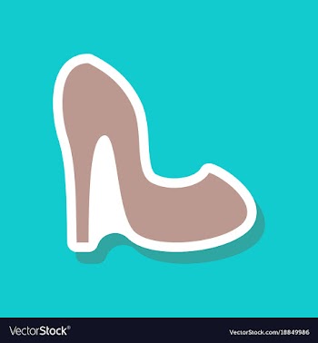 Paper sticker fashion footwear women high heel vector image