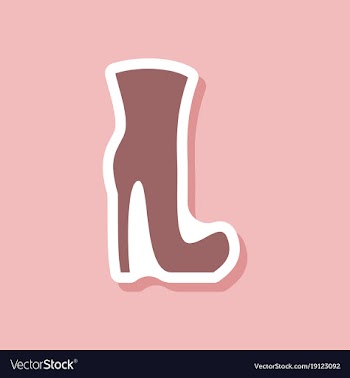 Paper sticker fashion footwear women high heel vector image