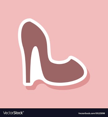 Paper sticker fashion footwear women high heel vector image