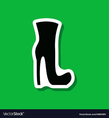 Paper sticker fashion footwear women high heel vector image