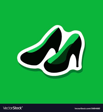 Paper sticker fashion footwear women high heel vector image