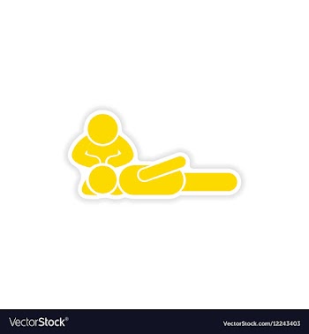 Paper sticker first aid on white background vector image