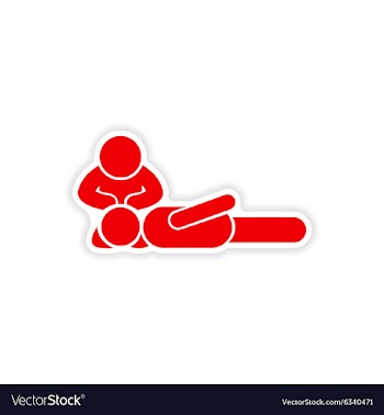 Paper sticker first aid on white background vector image