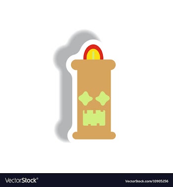 Paper sticker Halloween icon vector image