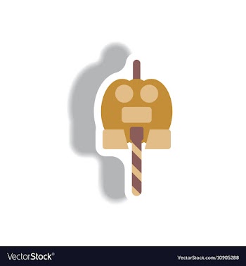 Paper sticker Halloween icon vector image