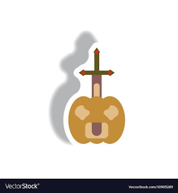Paper sticker Halloween icon vector image