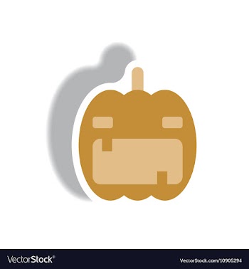 Paper sticker Halloween icon vector image