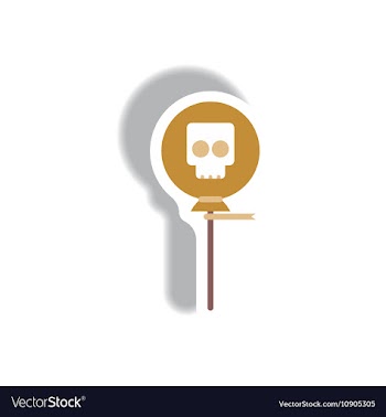 Paper sticker Halloween icon vector image