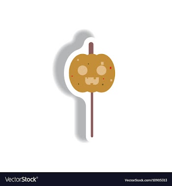 Paper sticker Halloween icon vector image