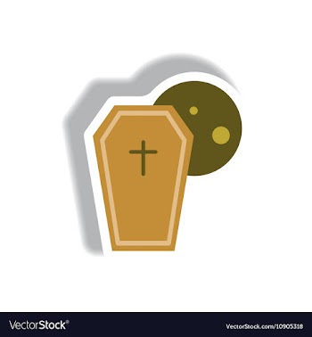 Paper sticker Halloween icon vector image