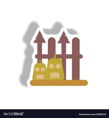 Paper sticker Halloween icon vector image