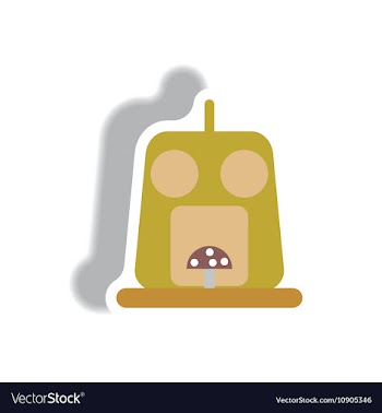 Paper sticker Halloween icon vector image