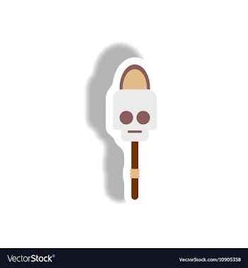 Paper sticker Halloween icon vector image