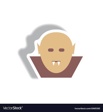 Paper sticker Halloween icon vector image