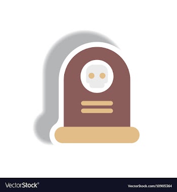 Paper sticker Halloween icon vector image