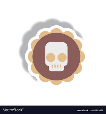 Paper sticker Halloween icon vector image