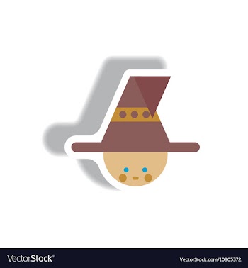 Paper sticker Halloween icon vector image