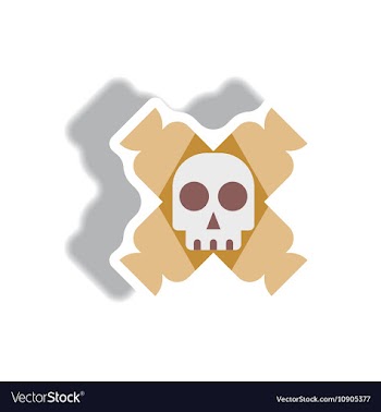 Paper sticker Halloween icon vector image