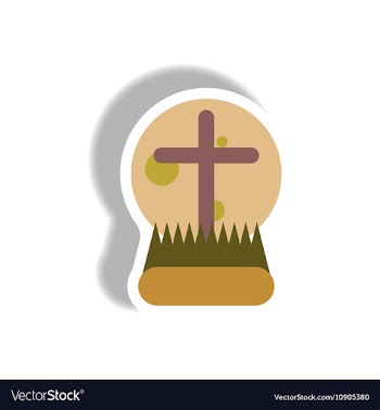 Paper sticker Halloween icon vector image