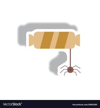 Paper sticker Halloween icon vector image