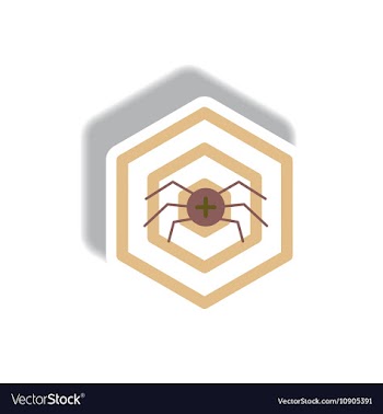 Paper sticker Halloween icon vector image