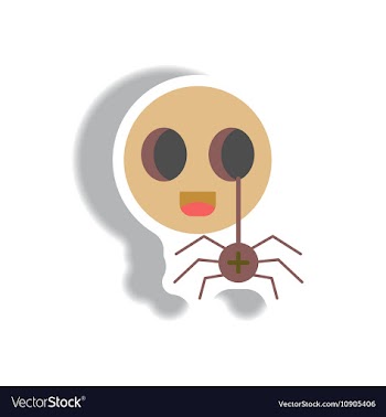 Paper sticker Halloween icon vector image