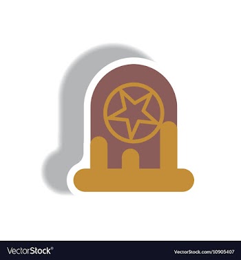 Paper sticker Halloween icon vector image