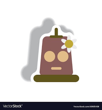 Paper sticker Halloween icon vector image