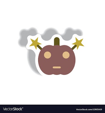 Paper sticker Halloween icon vector image
