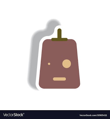 Paper sticker Halloween icon vector image