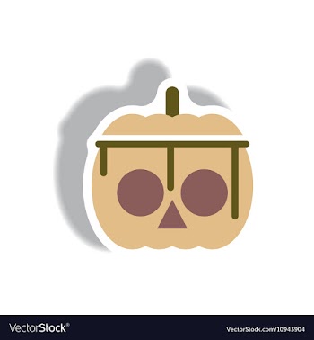 Paper sticker Halloween icon vector image