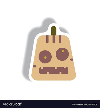 Paper sticker Halloween icon vector image