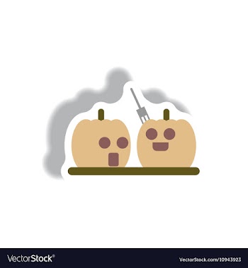 Paper sticker Halloween icon vector image
