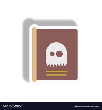 Paper sticker Halloween icon vector image