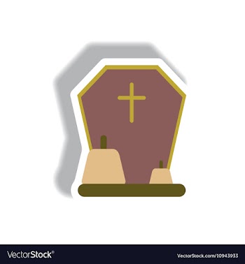 Paper sticker Halloween icon vector image