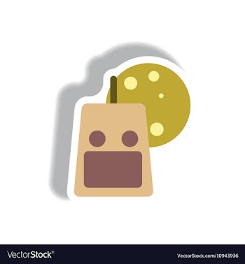 Paper sticker Halloween icon vector image
