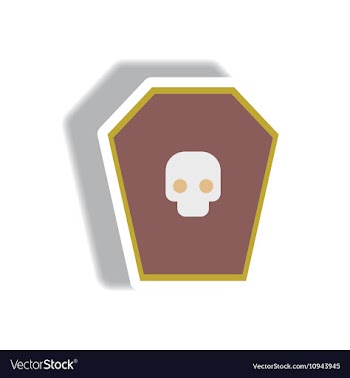 Paper sticker Halloween icon vector image