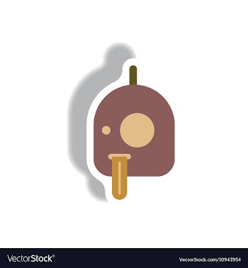 Paper sticker Halloween icon vector image