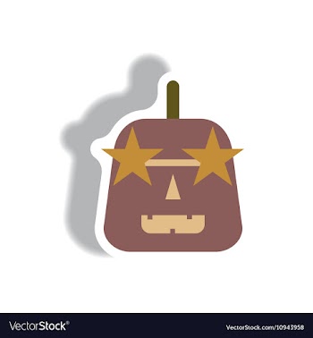 Paper sticker Halloween icon vector image