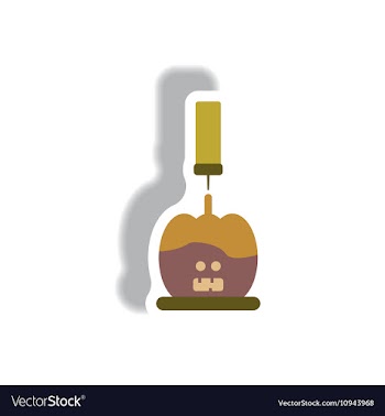 Paper sticker Halloween icon vector image