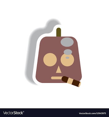 Paper sticker Halloween icon vector image
