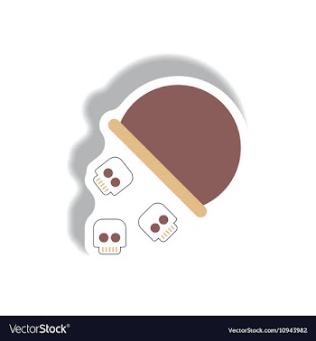 Paper sticker Halloween icon vector image