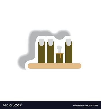 Paper sticker Halloween icon vector image